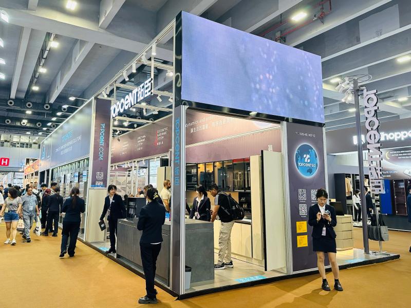 拓臣科技的第137届获奖广交会展位搭建图片 拓臣科技的第137届获奖广交会展位搭建图片